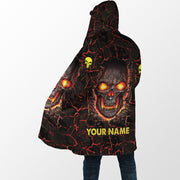 Personalized Name Skull Lava Hooded Cloak Q220804