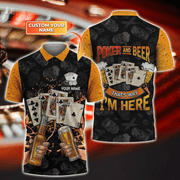 Personalized Name Poker Beer 2 All Over Printed Unisex Shirt
