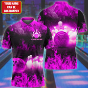 Personalized Name Purple Bowling All Over Printed Unisex Shirt Q010905