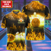 Personalized Name Yellow Bowling All Over Printed Unisex Shirt Q010905