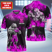 Personalized Name Purple Pitbull Boxing All Over Printed Unisex Shirt Q060907