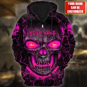 Personalized Name Pink Skull Lava All Over Printed Unisex Shirt Q150907