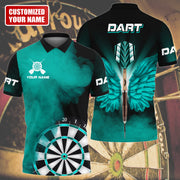 Personalized Name Teal Darts Wings All Over Printed Unisex Shirt Q050902