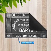 Personalized Name Love , Laughter anda  Whole lot of Darts Doormat