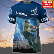 Personalized Name Lineman All Over Printed Unisex Shirt - QB1