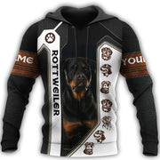 Personalized Rottweiler Dog 3D All Over Printed Unisex Shirt AK