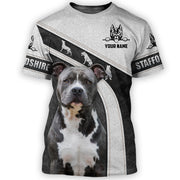 Personalized Name Staffordshire Dog AK36 3D All Over Printed Unisex Shirt
