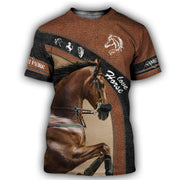 Personalized Name Horse Rearing All Over Printed Unisex Shirt