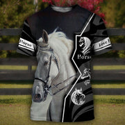 Love Horse White All Over Printed Unisex Shirt