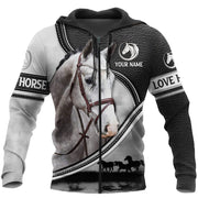 Personalized White Horse All Over Printed Unisex Shirt