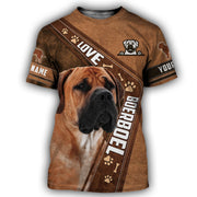 Personalized Name Boerboel Dog AK47 All Over Printed Unisex Shirt