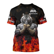 Personalized Name Tiger Muay Thai All Over Printed Unisex Shirt Q170804