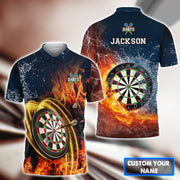 Dart On Fire - Personalized Name 3D Polo Shirt P1308
