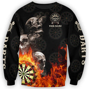 Personalized Name Dart Skull 3D Shirt P010601