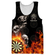 Personalized Name Dart Skull 3D Shirt P010601