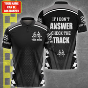Personalized Name Dirt Track Racing 3D Polo Shirt