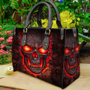 Skull Daisy Leather Handbag