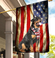 Rottweiler American Flag