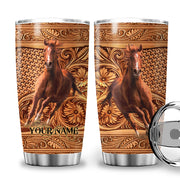 Personalized Name Horse Tumbler 20oz 30oz Cup