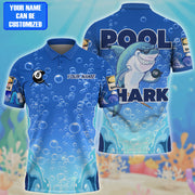 Personalized Name Pool Shark Billiard All Over Printed Unisex Shirt