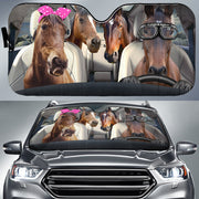 Horse Family Auto Car Sunshade
