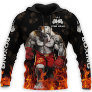 Personalized Name Boxing Bulldog 3D Shirt