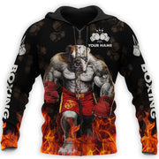 Personalized Name Boxing Bulldog 3D Shirt