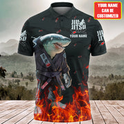 Personalized Name Jiu jitsu Shark 3D Shirt P110806