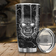 Skull Black Silver Version Tumbler 20oz 30oz Cup