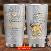 Personalized Name Sloth 20oz 30oz Cup