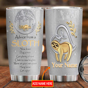 Personalized Name Sloth 20oz 30oz Cup