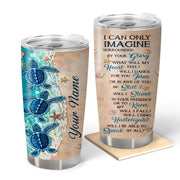 Personalized Name Sea Turtle 5 Tumbler 20oz 30oz Cup with Lid