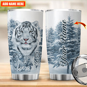 White Tiger Tumbler 20oz 30oz Cup