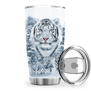 White Tiger Tumbler 20oz 30oz Cup