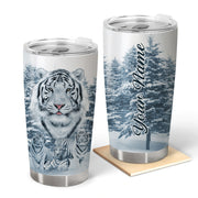 White Tiger Tumbler 20oz 30oz Cup