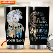 Native Wolf Tumbler 20oz 30oz Cup