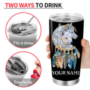 Native Wolf Tumbler 20oz 30oz Cup
