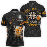 Personalized Name Dart Skull Beer 3D shirt P170801