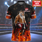 Personalized Name Tiger Kick Boxing Shirt P170802
