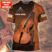 Personalized Name Cello All Over Printed Unisex Shirt
