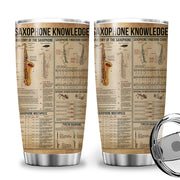 Saxophone Knowledge Tumbler 20oz 30oz Cup