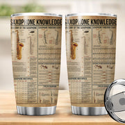 Saxophone Knowledge Tumbler 20oz 30oz Cup
