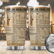 Saxophone Knowledge Tumbler 20oz 30oz Cup