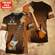 Personalized Name Bass guitar 5 All Over Printed Unisex Shirt P240302
