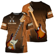 Personalized Name Bass guitar 5 All Over Printed Unisex Shirt P240302