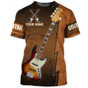 Personalized Name Bass guitar 5 All Over Printed Unisex Shirt P240302