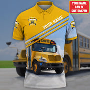 Personalized Name School Bus All Over Printed Unisex Shirt