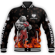 Personalized Name Boxing Pitbull 3D Polo Shirt
