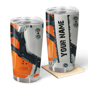 Personalized name Chainsaw Tumbler 20oz 30oz Cup