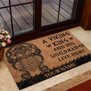 Personalized Name Viking King Doormat